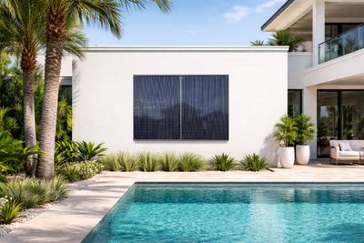 Wand-PV Premium verdecktes Montagesystem vorb. für 2 PV-Module vertikal