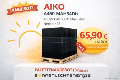 AIKO A460-MAH54Db 460W Full black Glas-Glas Neostar 2S+ AIKO A460-MAH54Db 460W Full black Glas-Glas Neostar 2S+