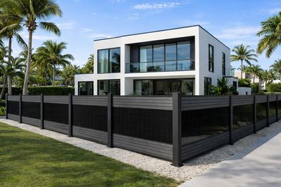 PV Solarzaun 2,00 x 1,84 m Zaunfeld Gray mit 1x PV Modul