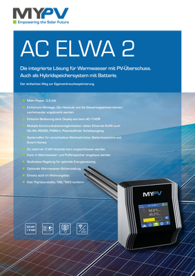 MY-PV AC ELWA 2 stufenlos elektrischer Heizstab, 3,5 kW, für Photovoltaik Anlagen