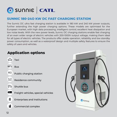 Sunnic Schnellladesäule DC Fast Charger Ladesäule Ladestation 240 kW