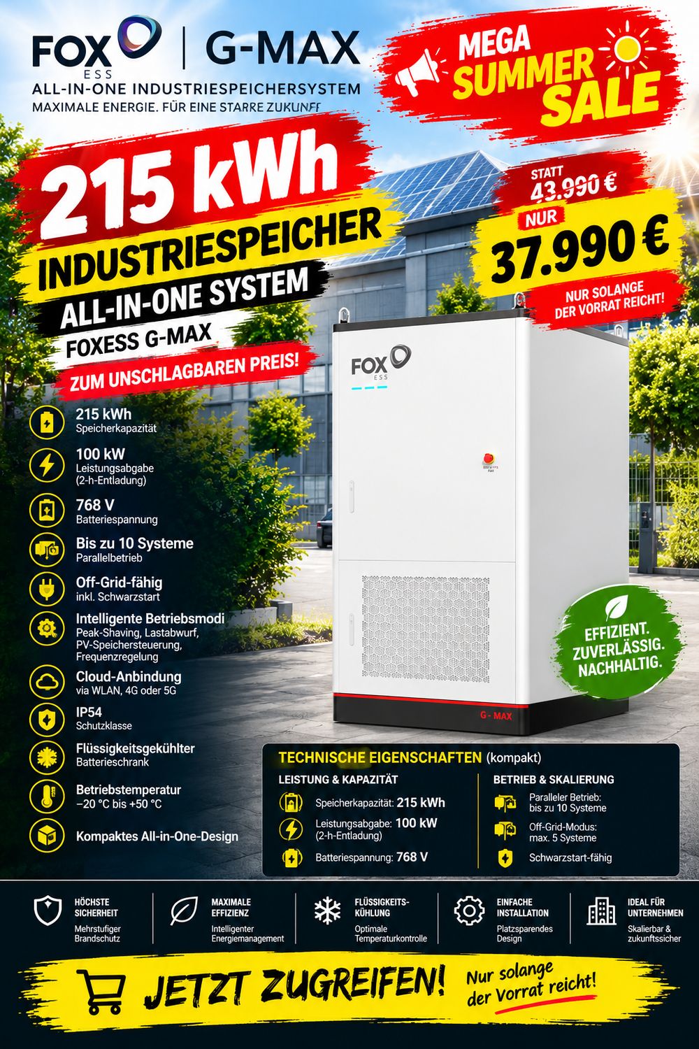 Fox G-Maxx 215 kWh All-in-One Battery Storage System