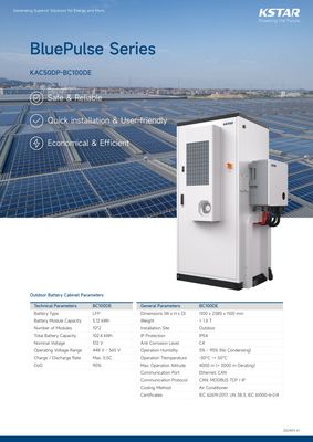 KSTAR All-In-One commercial storage KAC50DP-BC100DE  C&amp;I ESS 50kW/100kWh