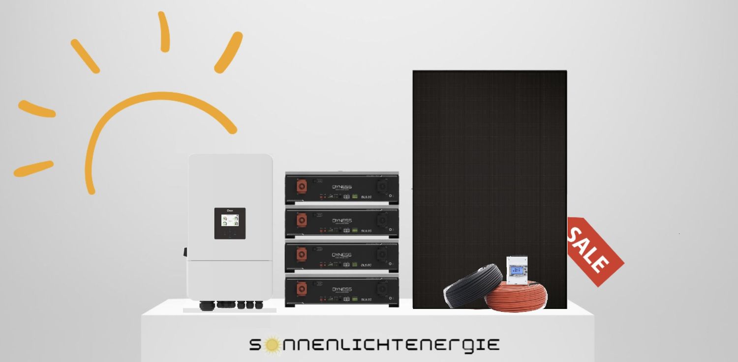 12kWp DEYE Solarsystem Dyness DL5.0C Speicher 20,48 kWh Doppelglas