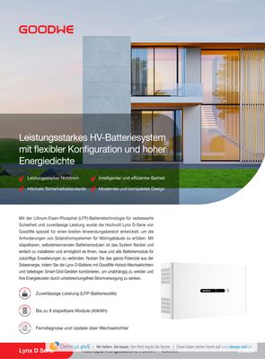Goodwe Niedervolt-Batteriespeicher Lynx Home LX U 5.0-30 5.0 KWh