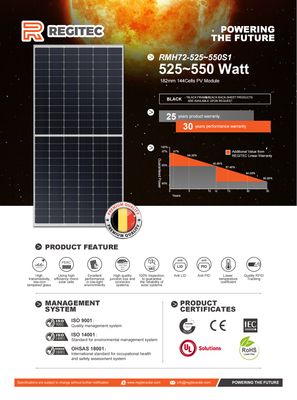 REGITEC Solar Modul RMH72/550S1 550W