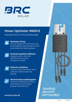 BRC Solar M600-E Power Optimizer Leistungsoptimierer