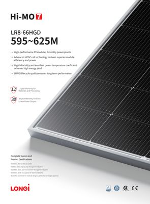 Longi LR8-66HGD-615M Glas-Glas Bifazial