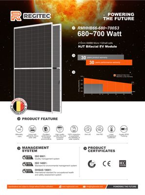 REGITEC Solar Modul RMHHB66-700S3 700W