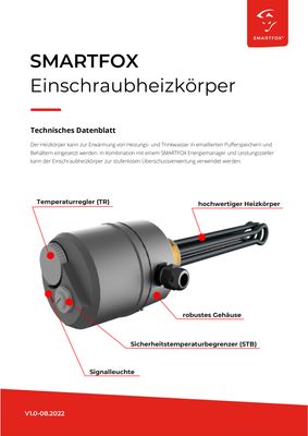 SMARTFOX Heizstab 3kW 230V - Warmwasserbereitung PV-Überschuss