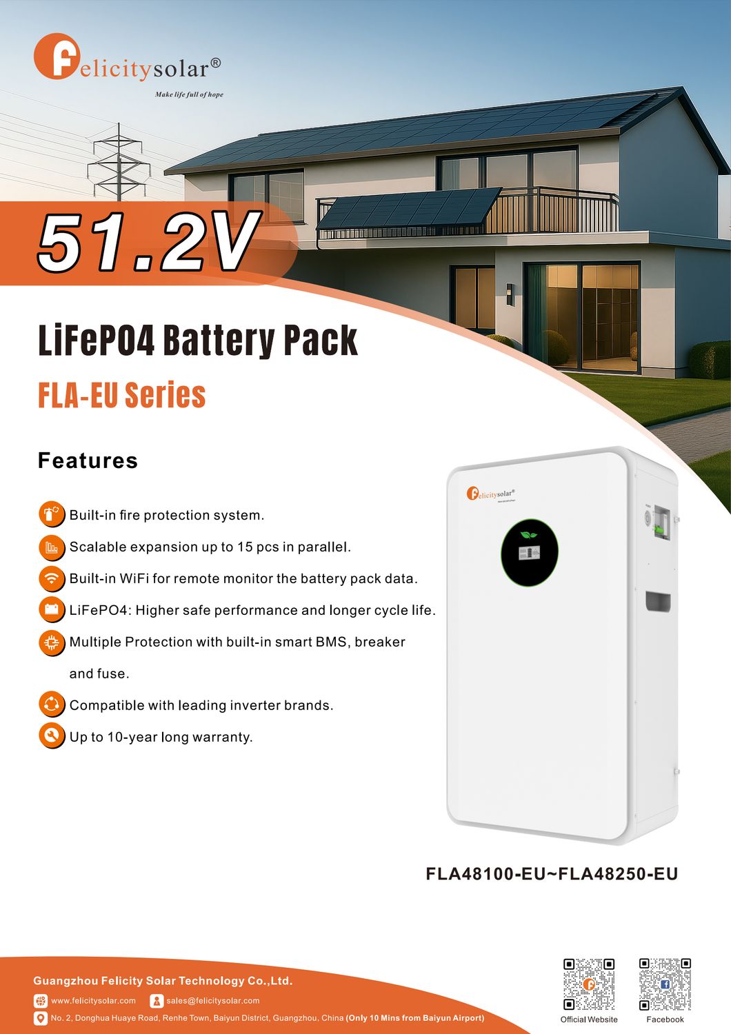 Felicity Solar Batteriespeicher FLA48171-EU 8,75 kWh