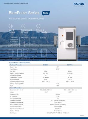KSTAR All-In-One Industriespeicher KAC50DP-BC197DE C&I ESS 50kW/197kWh