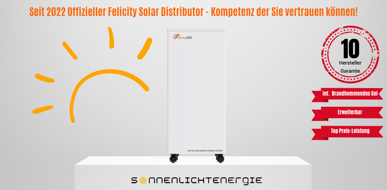 Felicity Solar low-voltage battery storage FLA48280-EU 14,3 kWh 280Ah Felicity Solar low-voltage battery storage FLA48280-EU 14,3 kWh 280Ah