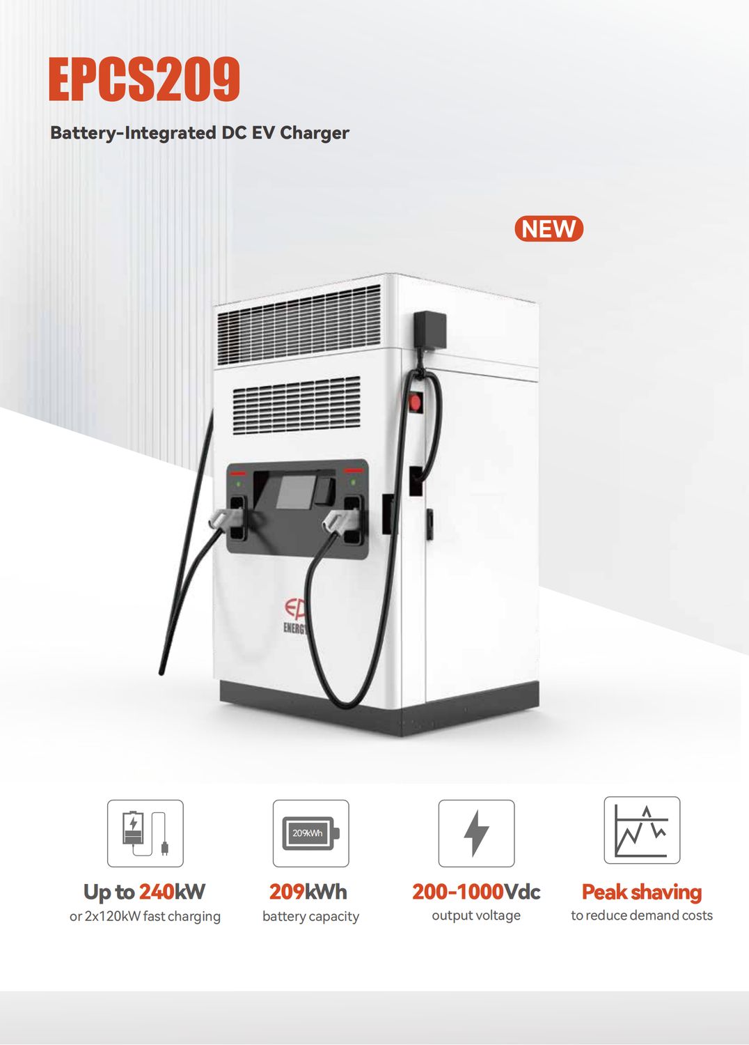 EP Energy EPCS209 – Battery‑Integrated DC EV Charger (240 kW, 209 kWh, Dual CCS2)