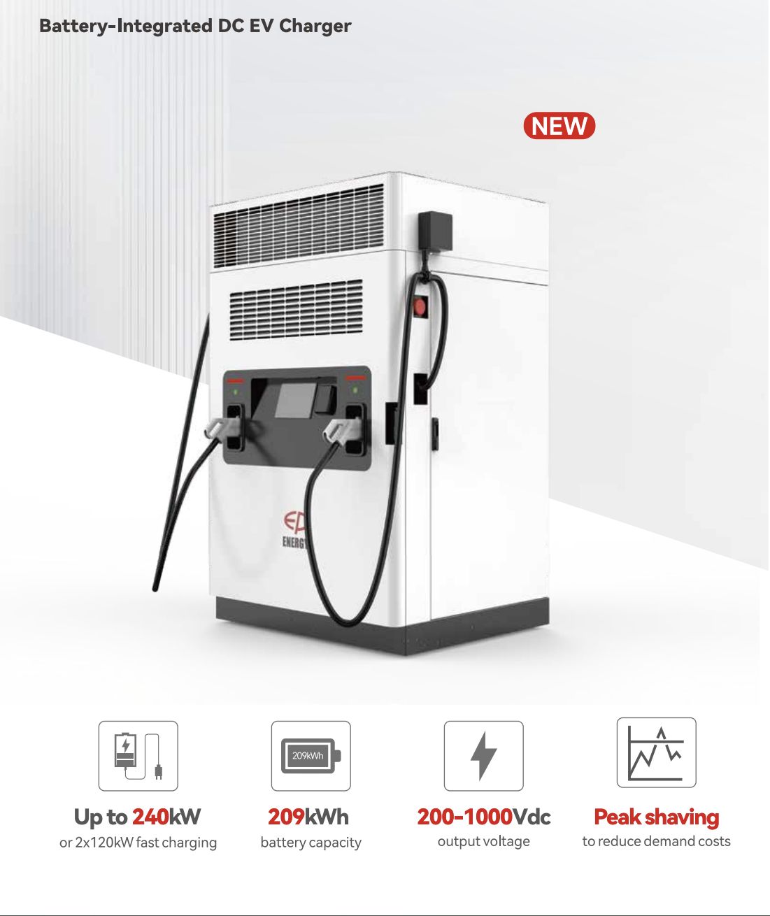 EP Energy EPCS209 – Battery‑Integrated DC EV Charger (240 kW, 209 kWh, Dual CCS2)