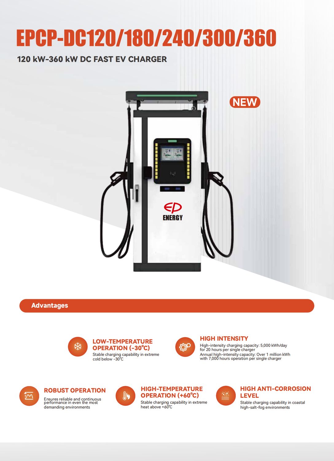 EP Energy EPCP‑DC120 Doppel-Ladesäule DC Fast EV Charger 120 kW