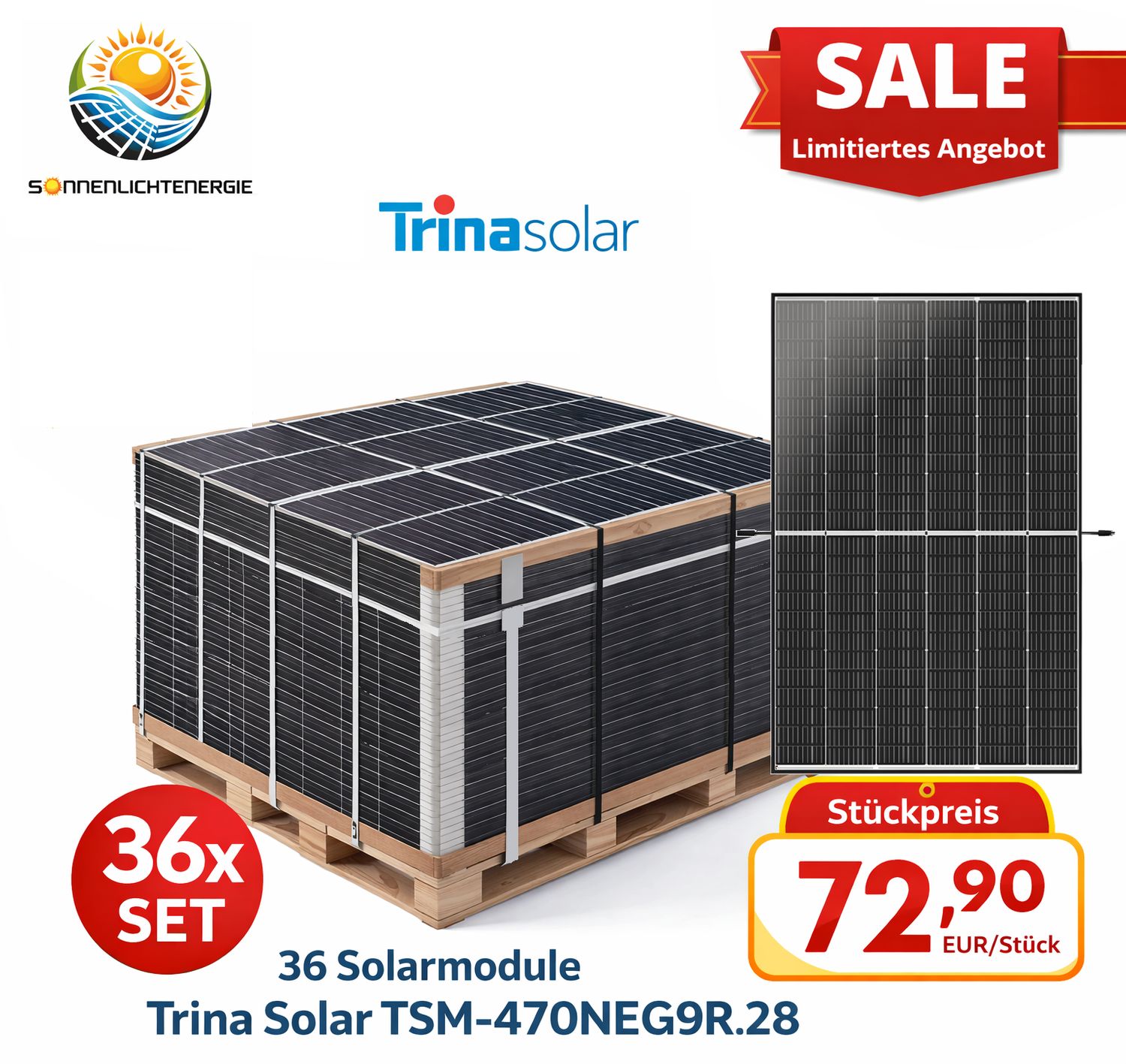 Trina Solar TSM-460NEG9R.28 Vertex S+ 460W Glas-Glas