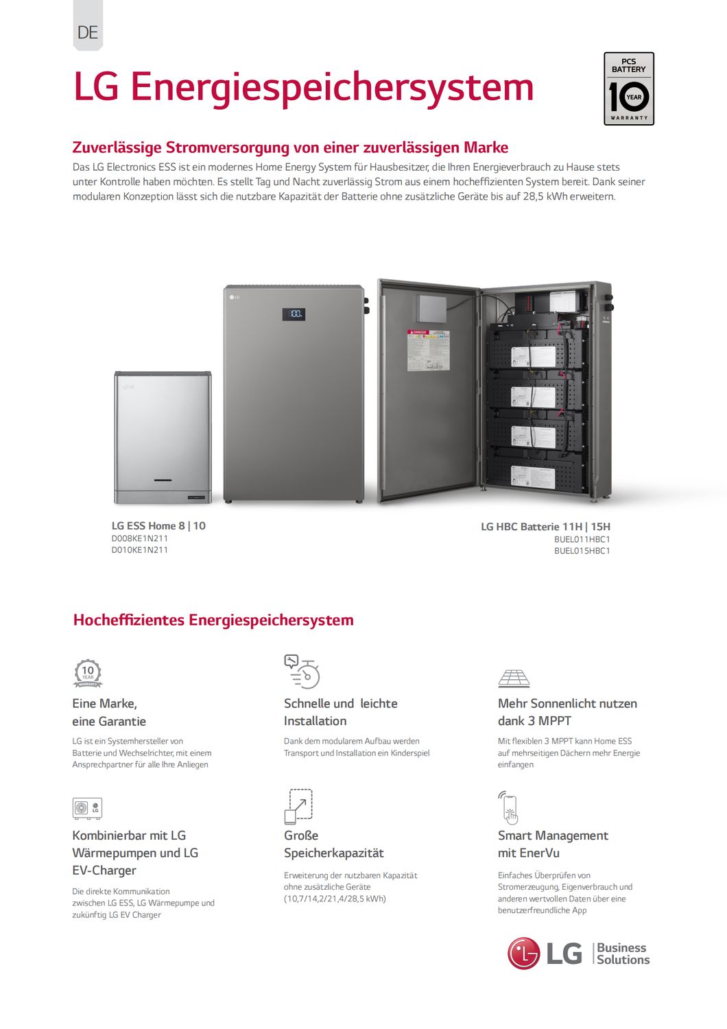 LG Electronics Hybrid-Wechselrichter PCS Home 8