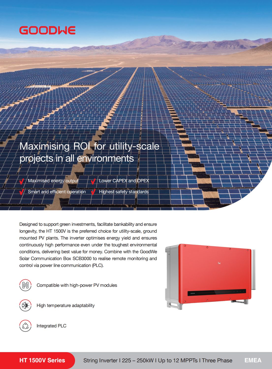GoodWe Wechselrichter H250K-HT-AFCI 12 MPPT 250kW