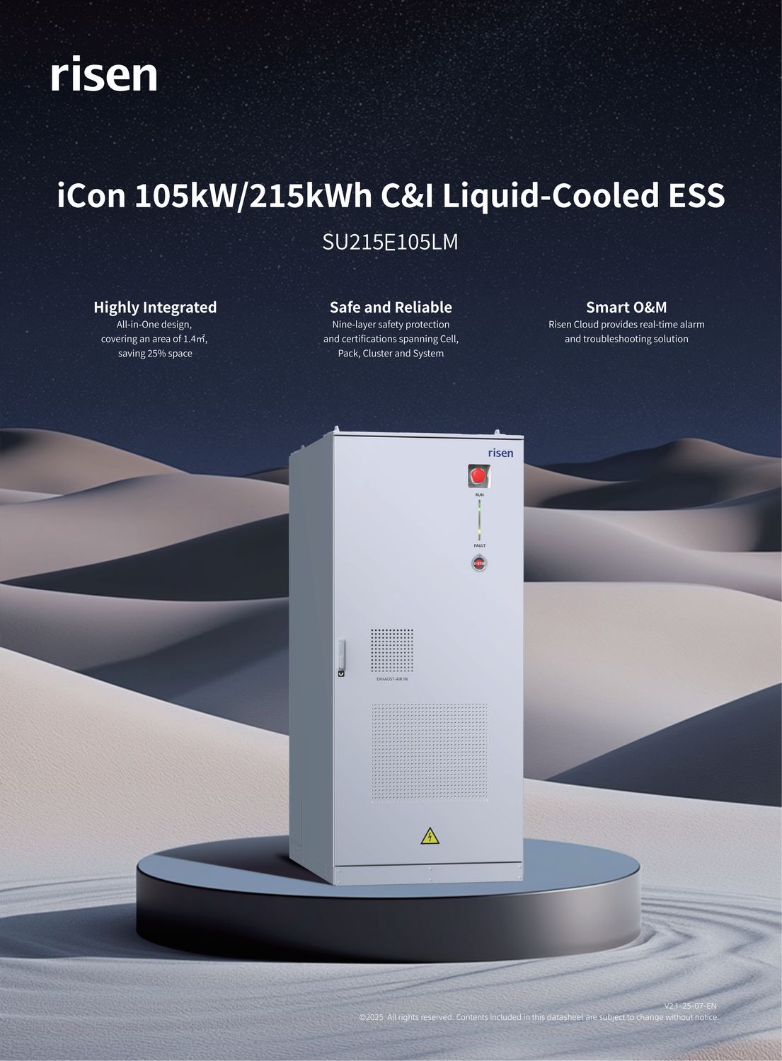 Risen Storage Gewerbespeicher SU215E105LM 215 kWh