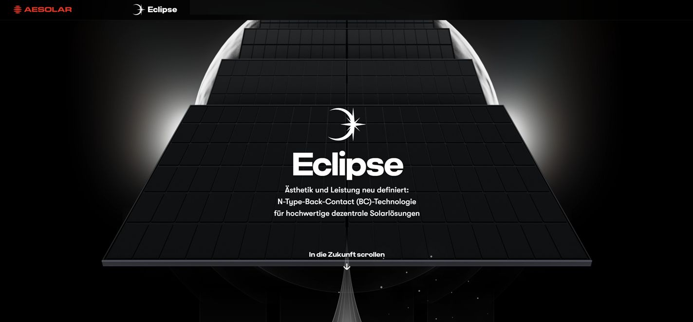 AESOLAR ECLIPSE AE470ICMD-108BDE N-TYPE Glas-Glas Bifazial Full black 470W