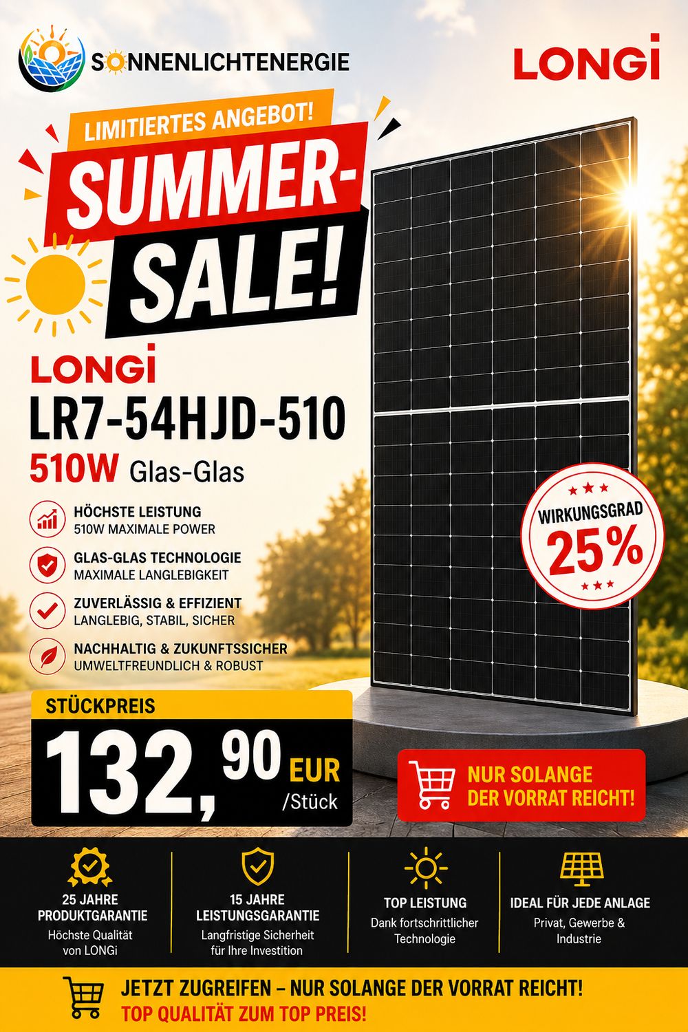 Longi EcoLife LR7-54HJD-510 510W Glas-Glas