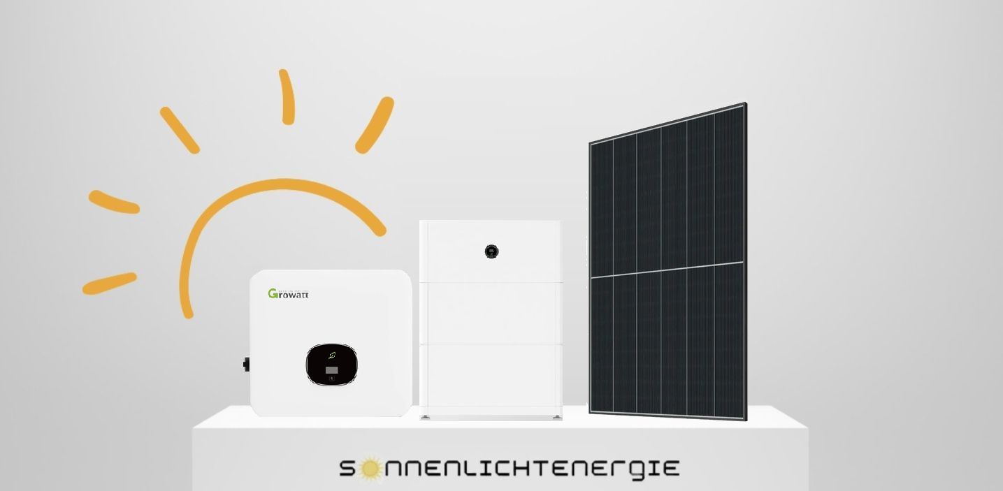 10kWp Growatt Solaranlage HV 10 kWh APX Speicher Glas-Glas Module