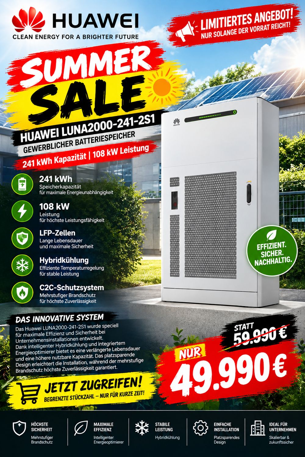 HUAWEI Gewerbespeicher LUNA2000-241-2S1 241 kWh HUAWEI Gewerbespeicher LUNA2000-241-2S1 241 kWh