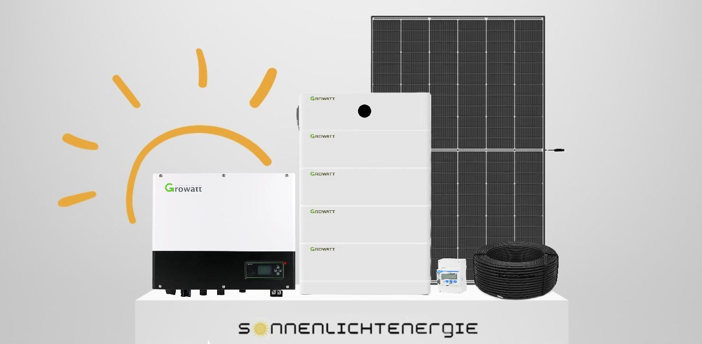 10kWp Growatt Solaranlage SPH10000TL3 BH-UP 10 kWh ARK HV-Speicher Glas-Glas Module