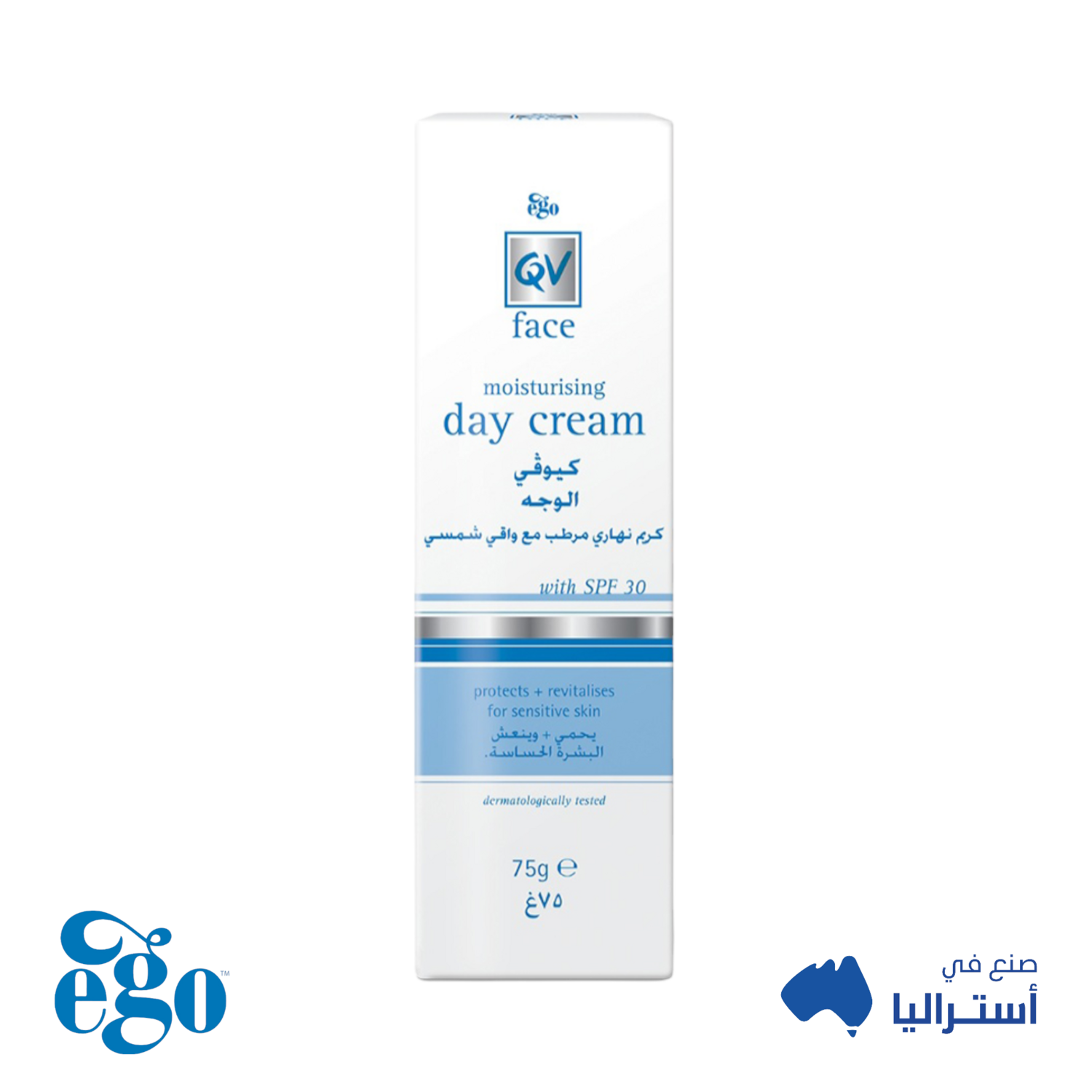 كيوڤي فيس مرطب الوجه النهاري مع واقي شمس SPF30