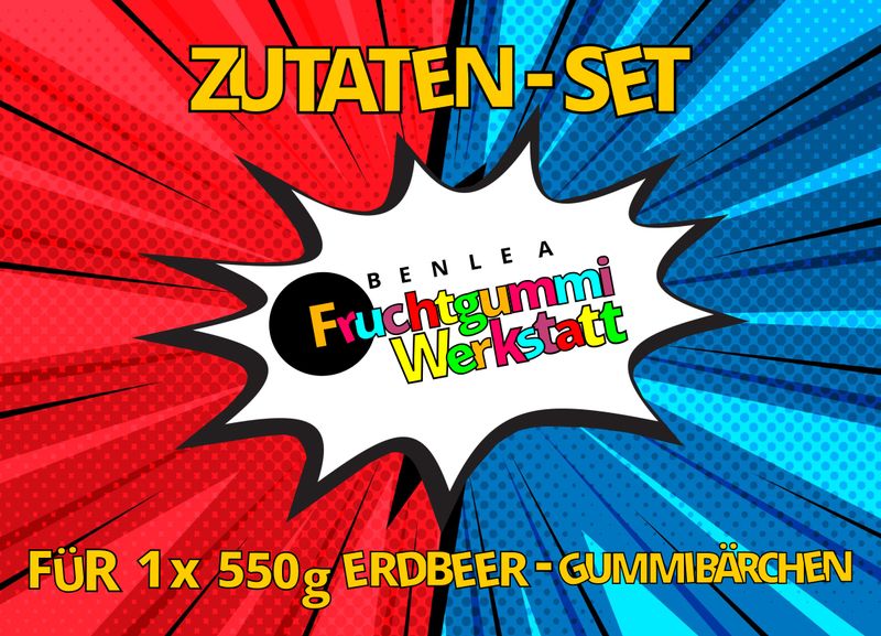 Fruchtgummi-Werkstatt für Zuhause - Reine Zutaten Erdbeere Fruchtgummi-Werkstatt für Zuhause - Reine Zutaten Erdbeere