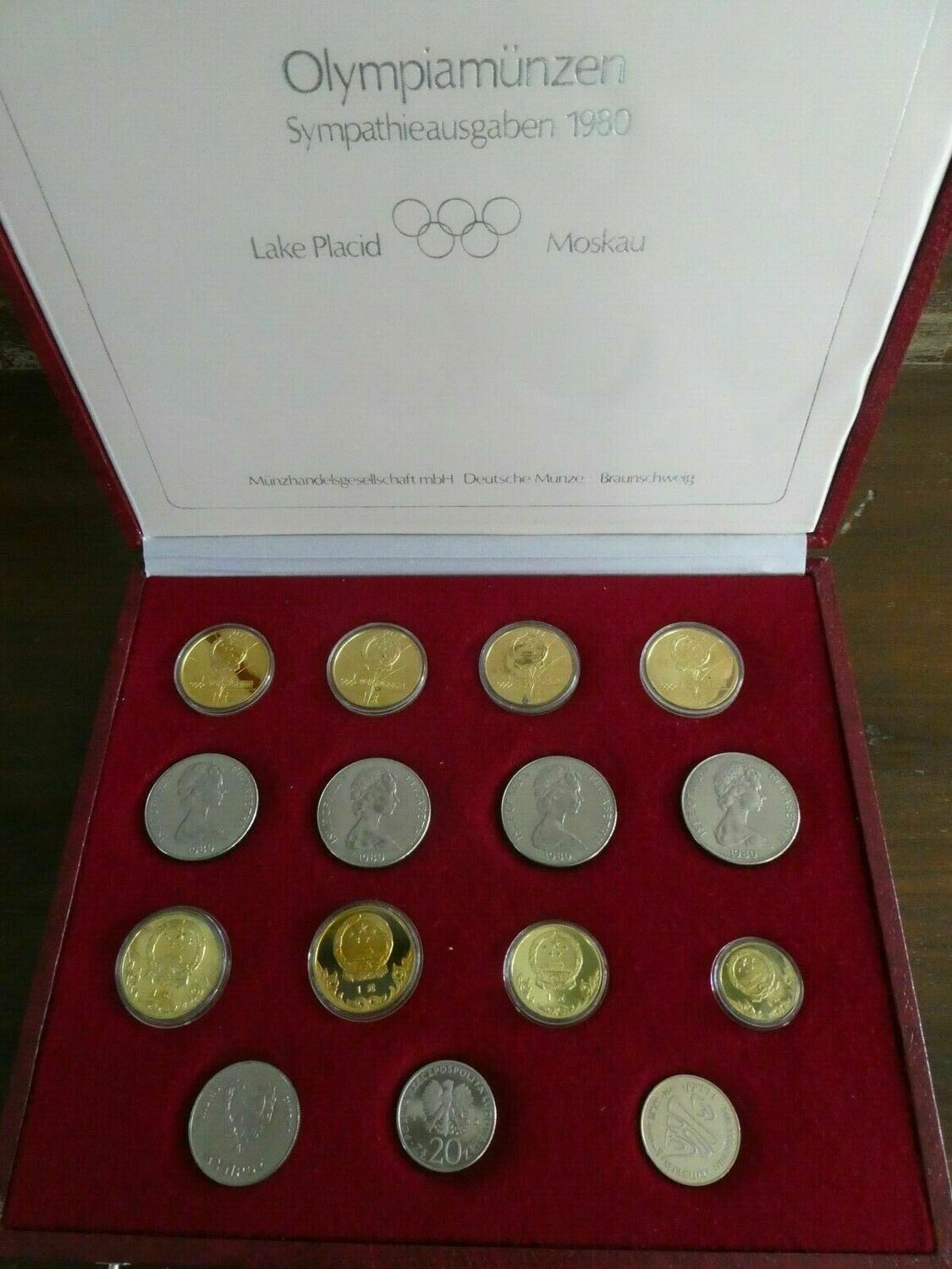 Olympia Sympathieausgaben 1980, Lake Placid - Moskau, mit China, rar