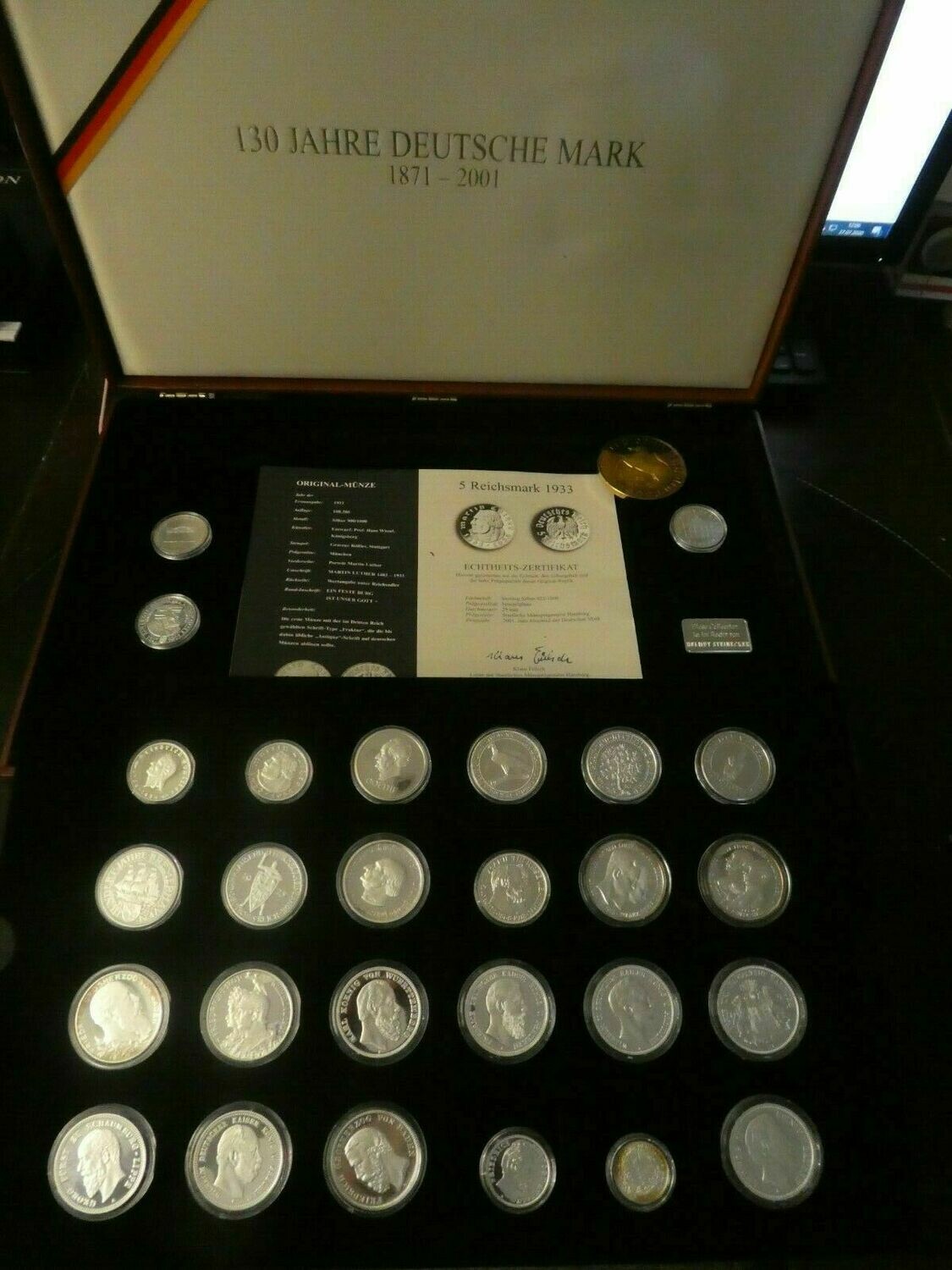 Medaillen, Silber, Jubiläums Kollektion, &quot;130 Jahre Deutsche Mark 1871-2001&quot;