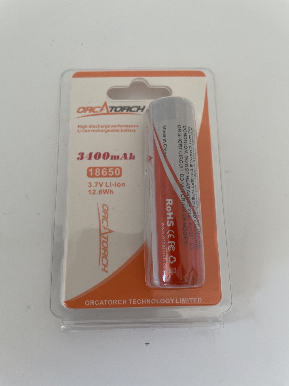 Orcatorch Accus 18650 - 3400mAh