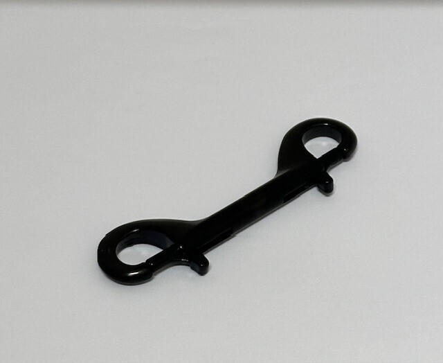 Tecline double mousquetons noir 12cm