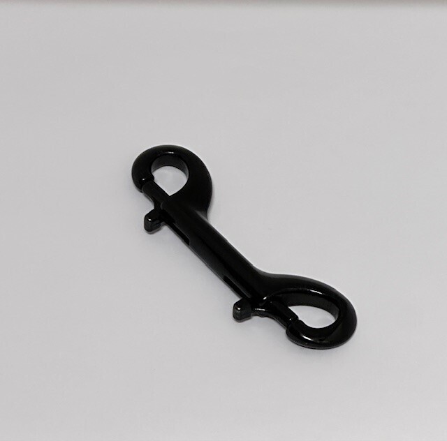 Tecline double mousquetons noir 10cm