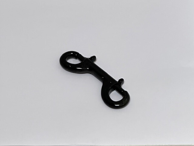 Tecline double mousquetons noir 9cm