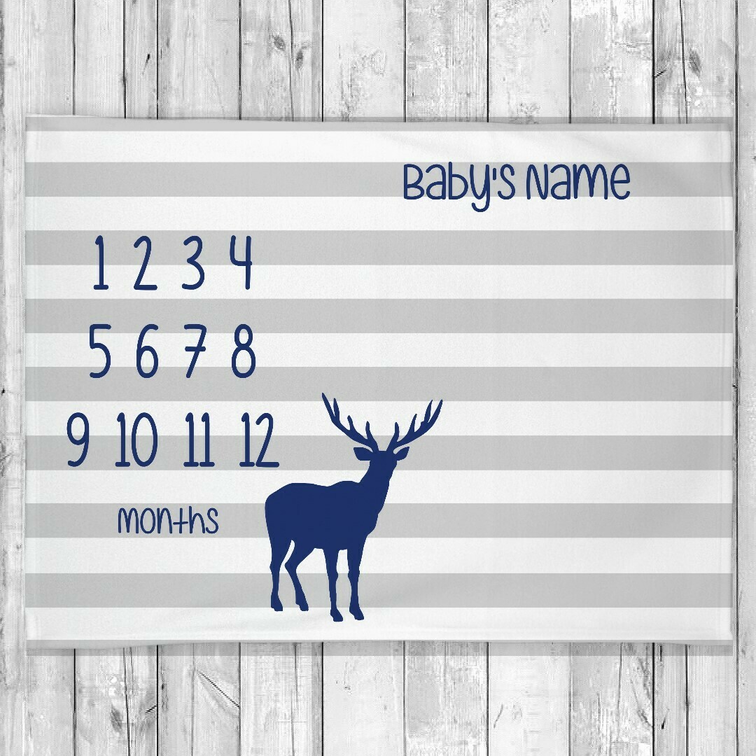 personalized monthly baby blanket