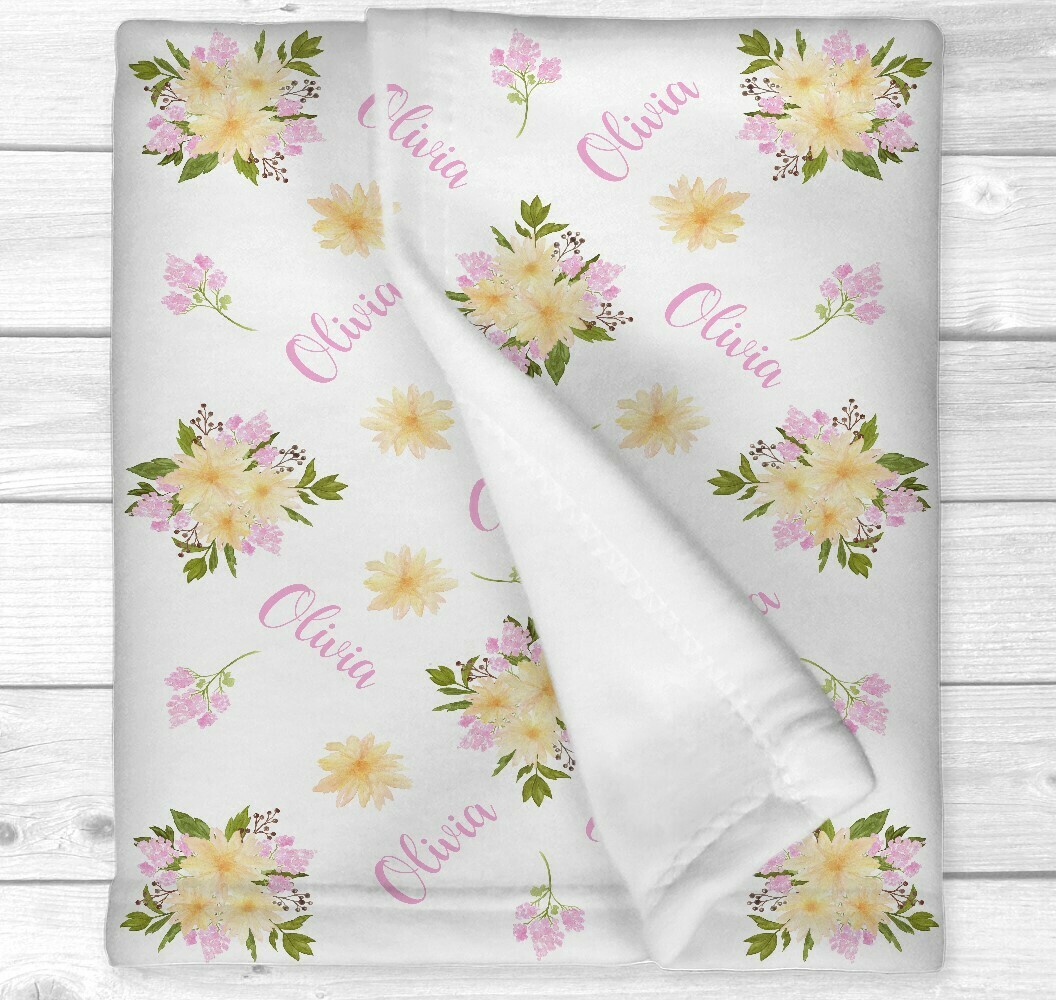 yellow floral crib bedding