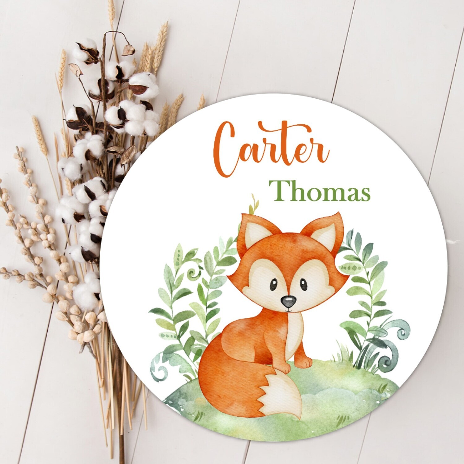 Fox Personalized Wood Sign Boy Name Sign, Custom Baby Name Sign, Birth Announcement Sign, Wood Wall Decor, Baby Nursery Decor Baby Gift Fresh 48