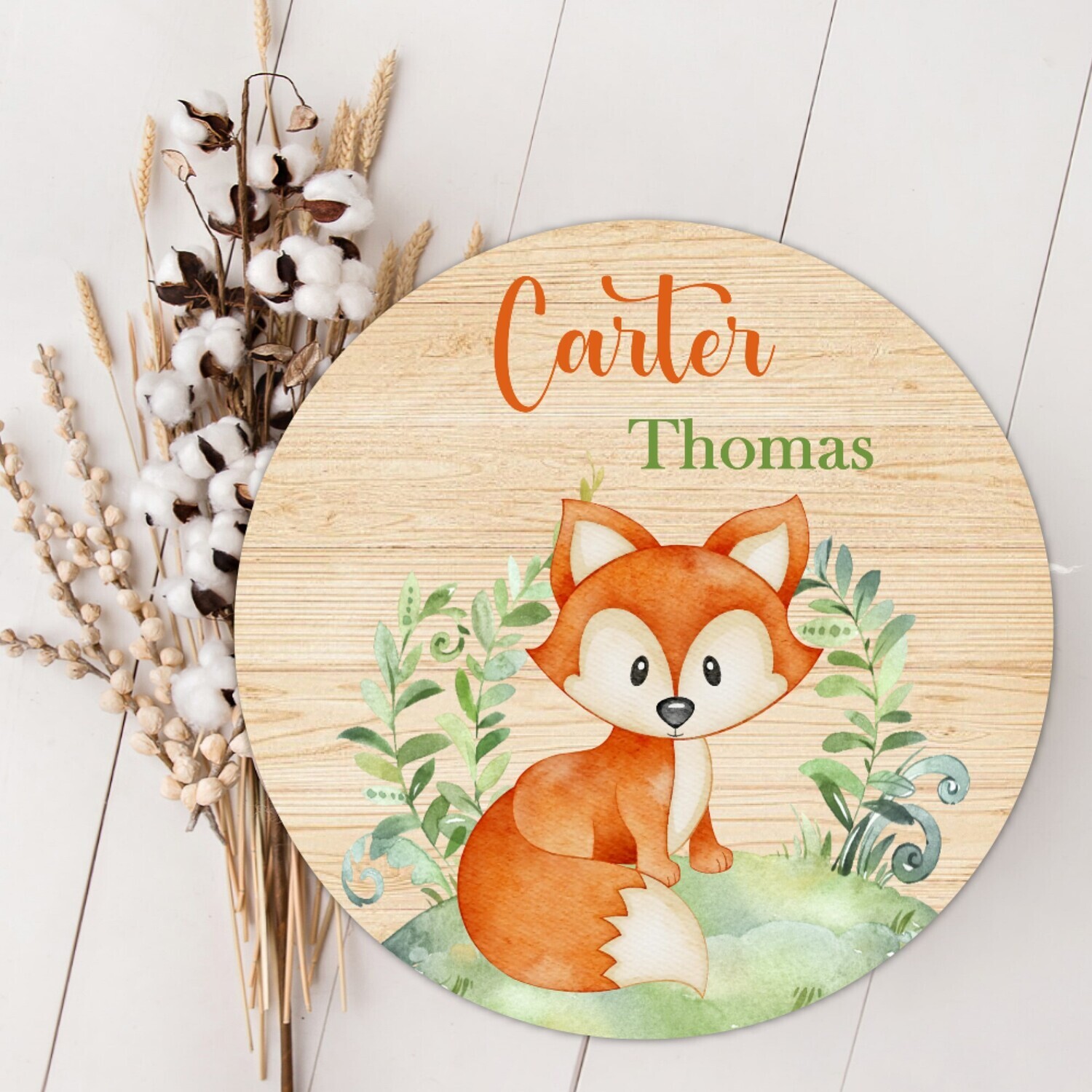 Fox Personalized Wood Sign Baby Boy Name Sign Custom Baby Name Sign, Birth Announcement Sign, Wood Wall Decor, Baby Nursery Decor Baby Gift Fresh 48