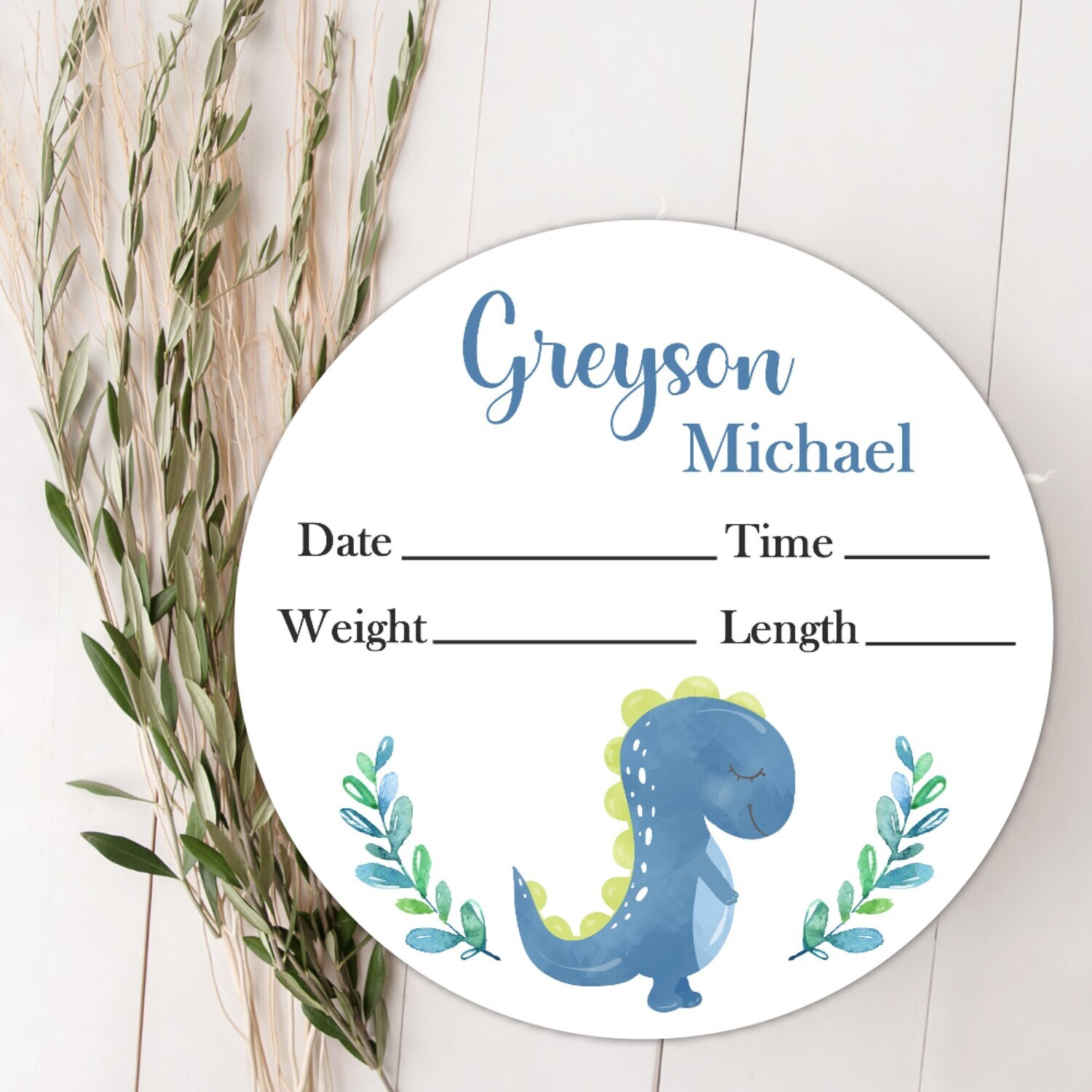 Dinosaur Baby Boy Birth Stat Name Sign, Personalized Baby Plaque, Fresh 48 Custom Baby Name Sign, Birth Announcement Sign, Custom Baby Nursery Decor Baby Gift