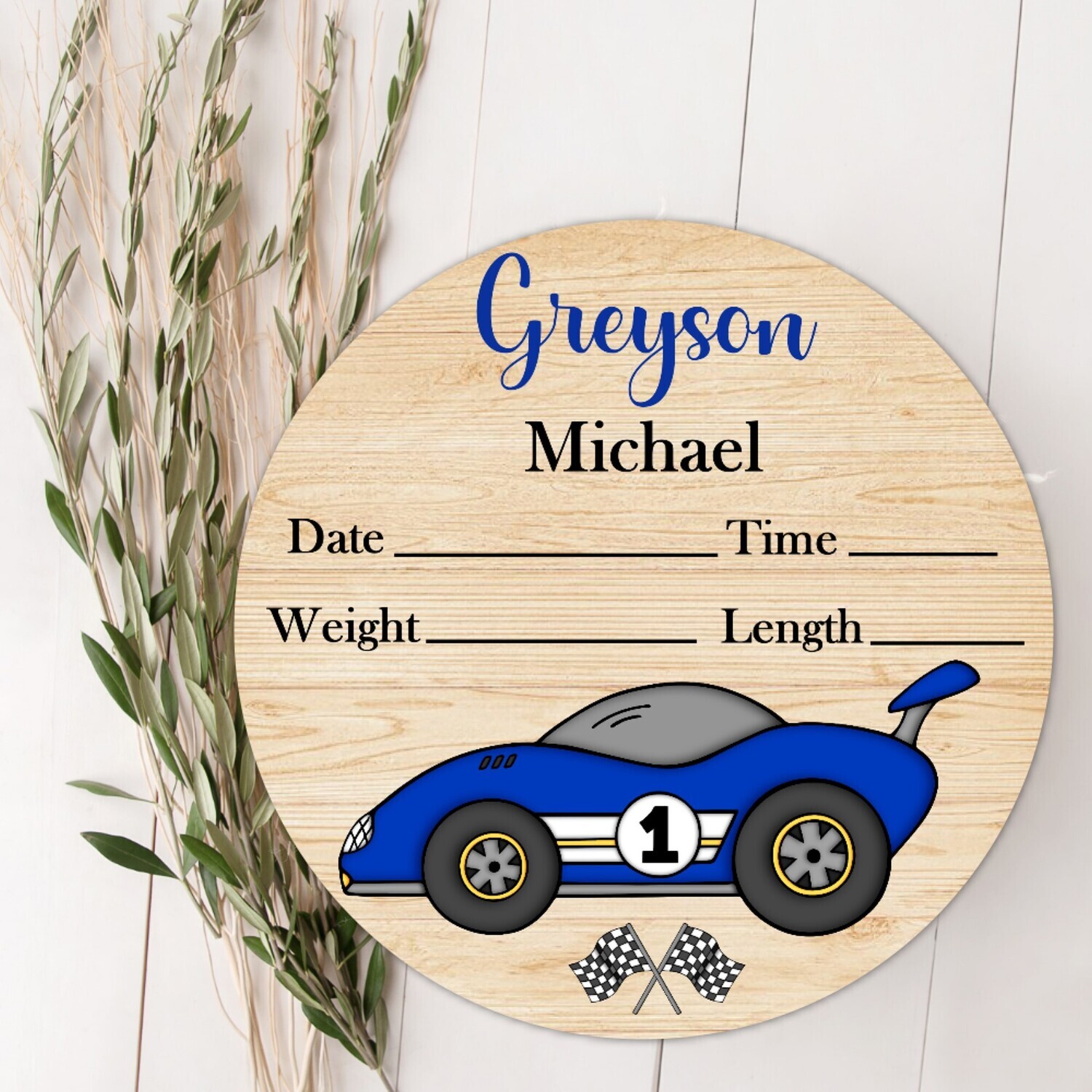 Race Car Baby Boy Birth Stat Name Sign, Personalized Baby Plaque, Fresh 48 Custom Baby Name Sign, Birth Announcement Sign, Custom Baby Nursery Decor Baby Gift