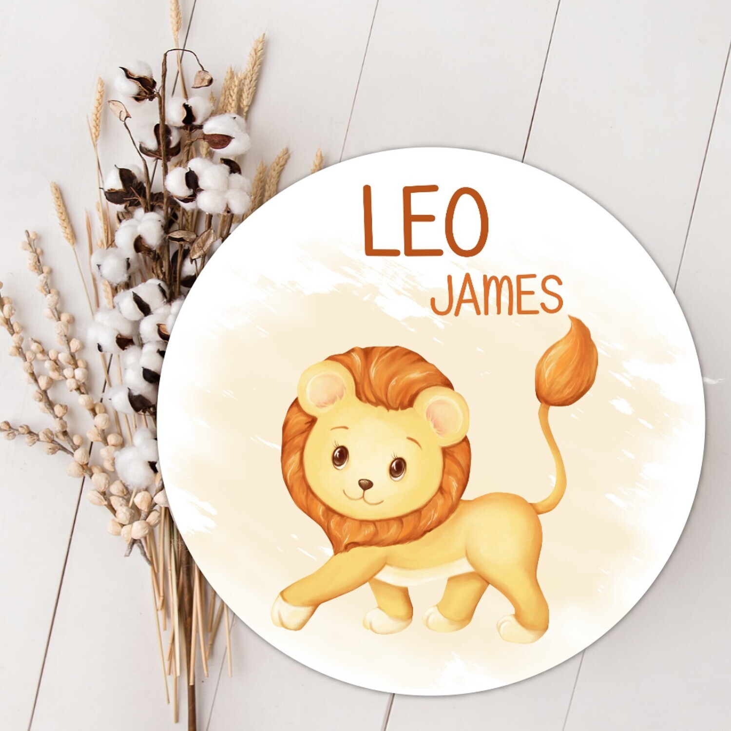 Lion Baby Boy Wood Sign, Child's Room Wall Decor, Custom Baby Name Sign, Birth Announcement Sign, Wood Wall Decor, Baby Nursery Decor Baby, Gift, Fresh 48 Photo Prop