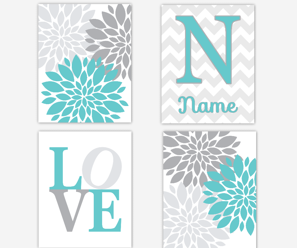 turquoise nursery decor