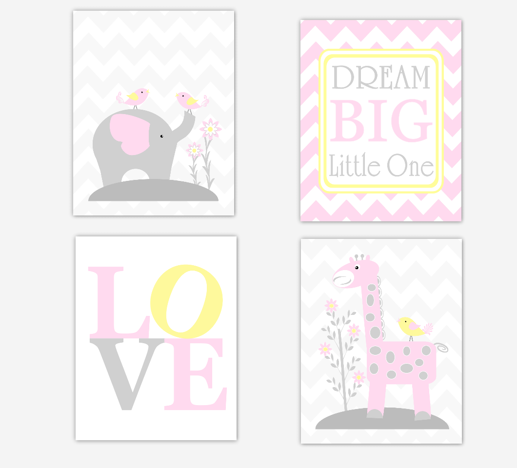 yellow and pink baby room