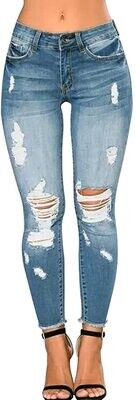 Ripped Jeans Stretch Distressed Jeans