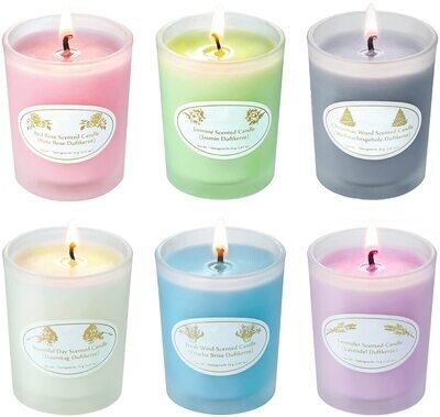Relaxing Aromatherapy Candles 6 Piece Gift Set