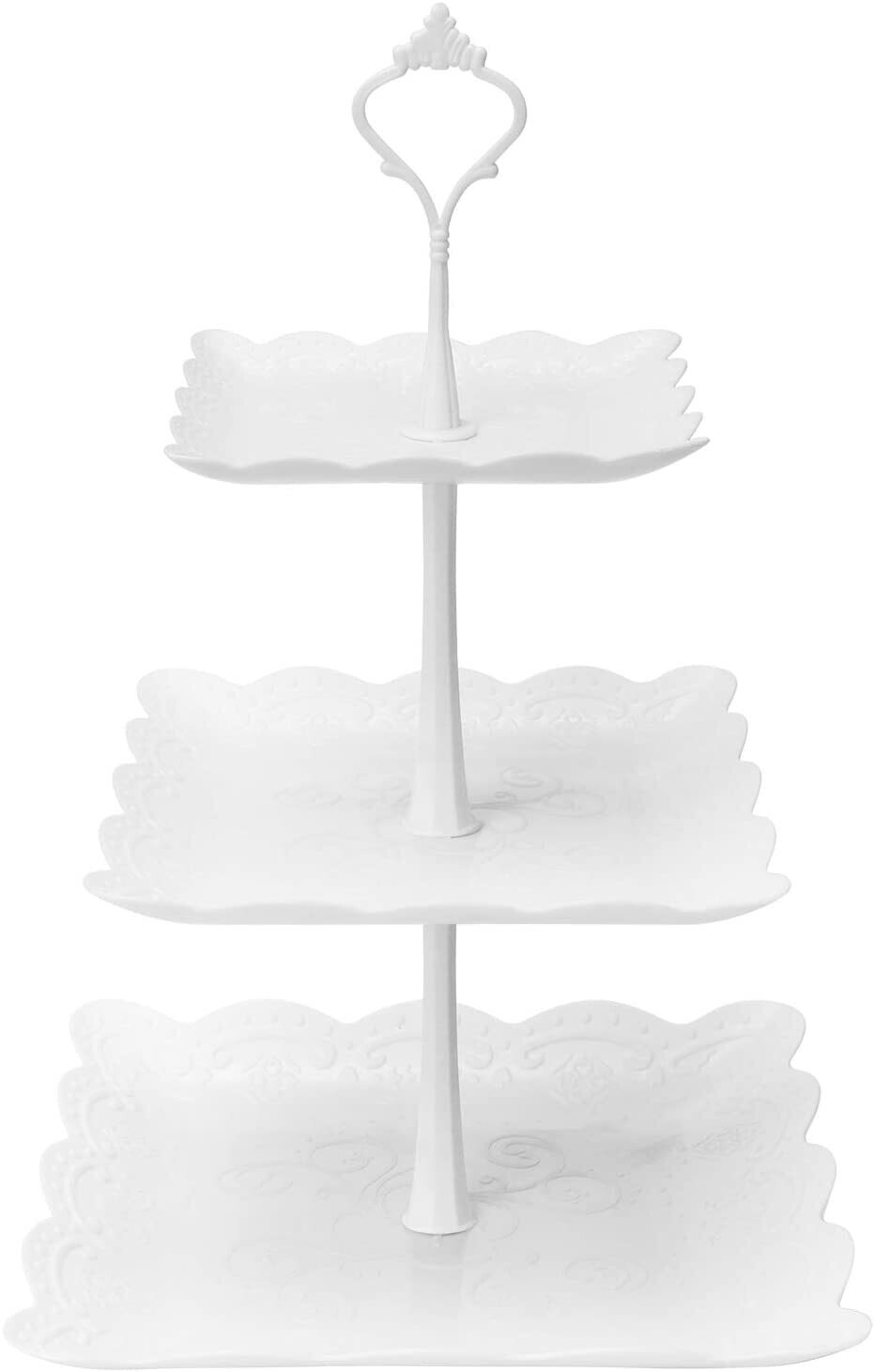 3 Tier Cupcake Stand, Plastic White