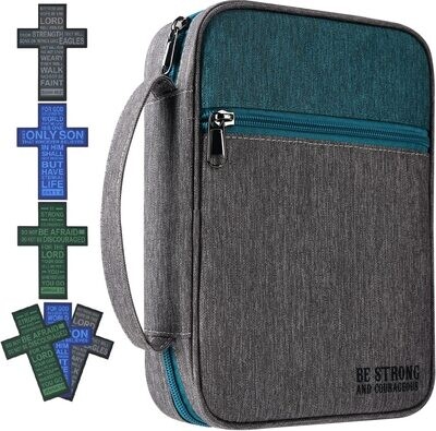 Bible Cover for Men- Gray/Green